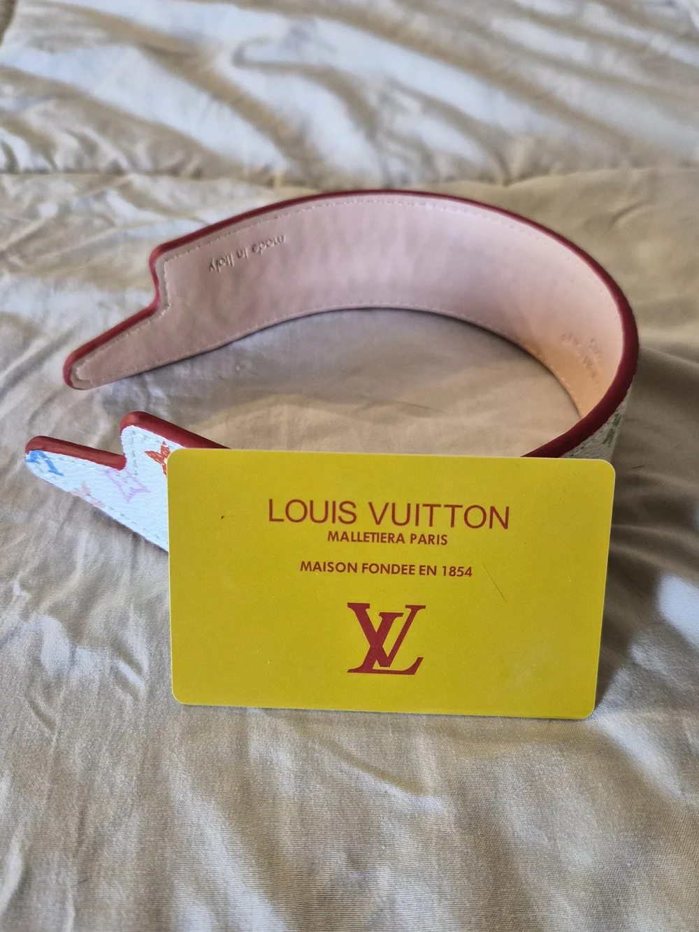 Louis Vuitton White Multicolor Monogram Kids Headband